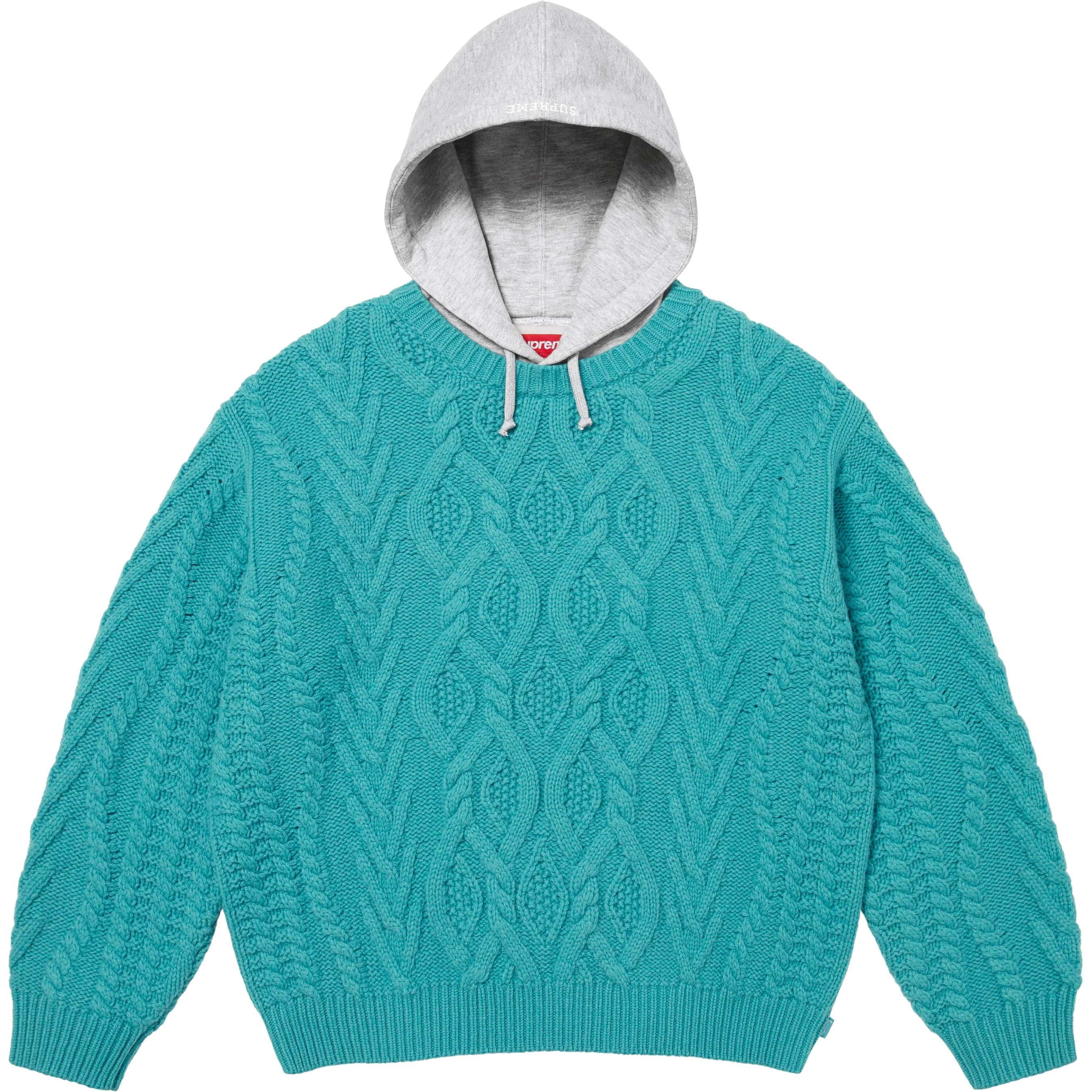 Cable Hooded Sweater view 6